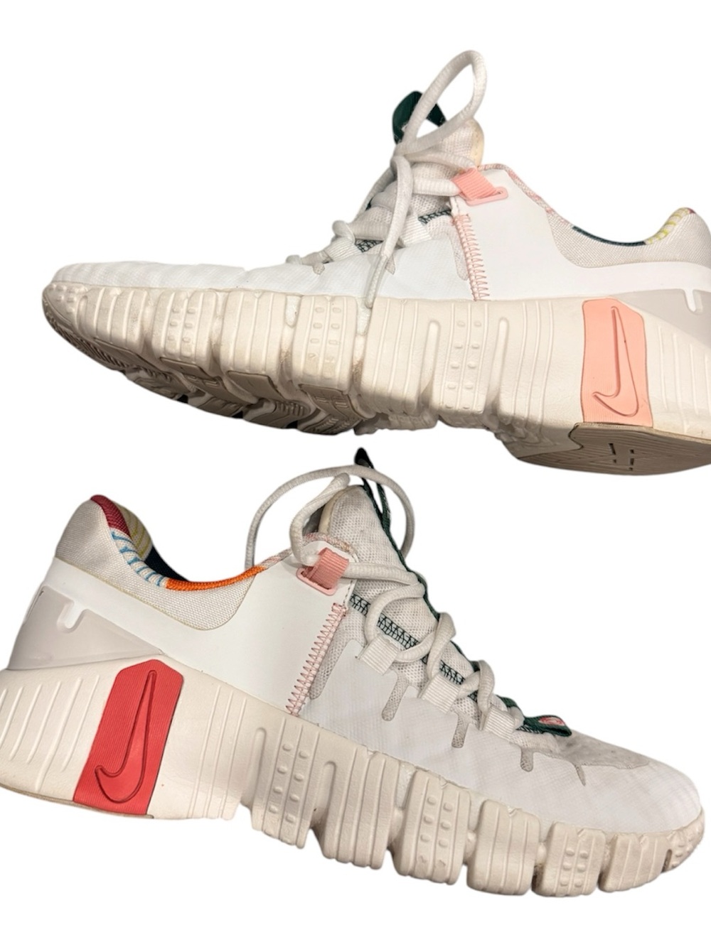 Nike Metcon Multi-Color Accent Training Shoes - White Size 8.5 Women’s